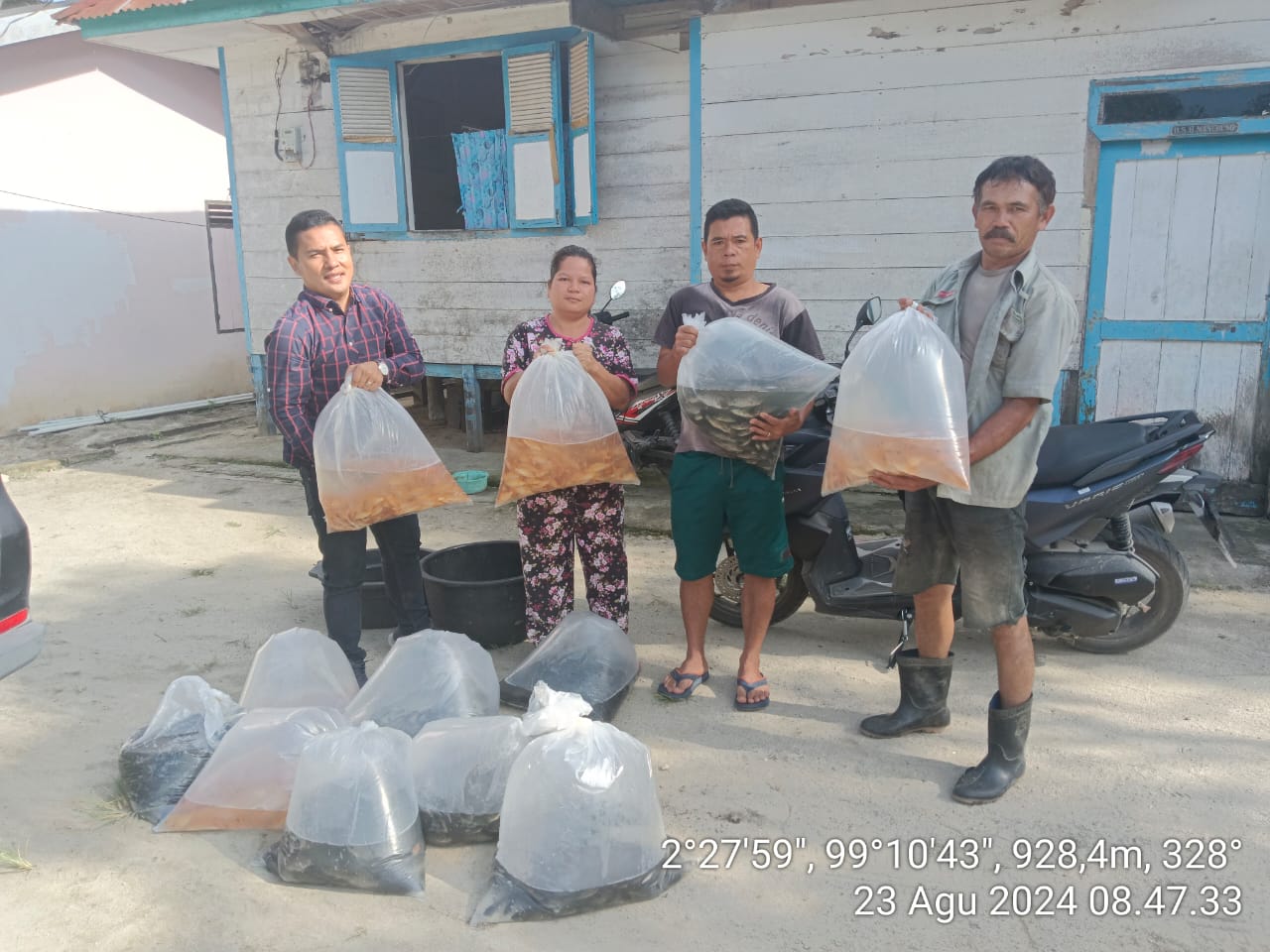 Penyerahan Bantuan Bibit Ikan dan Pakan Kepada Kelompok Pembudidaya Ikan di Kabupaten Toba Tahun Anggaran 2024